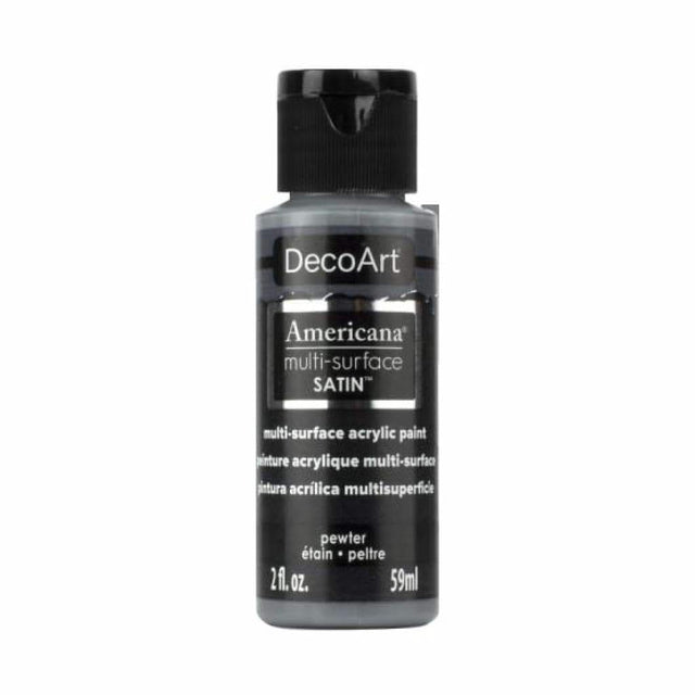 Deco Art - Americana Multi-Surface Satin Acrylic Paint 2oz Pewter