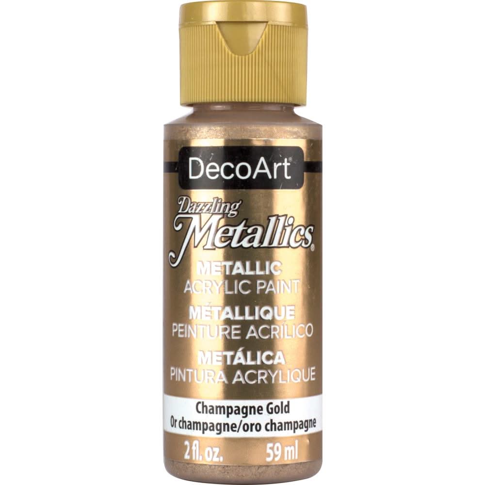 Deco Art Dazzling Metallics Acrylic Paint 2oz - Champagne Gold*