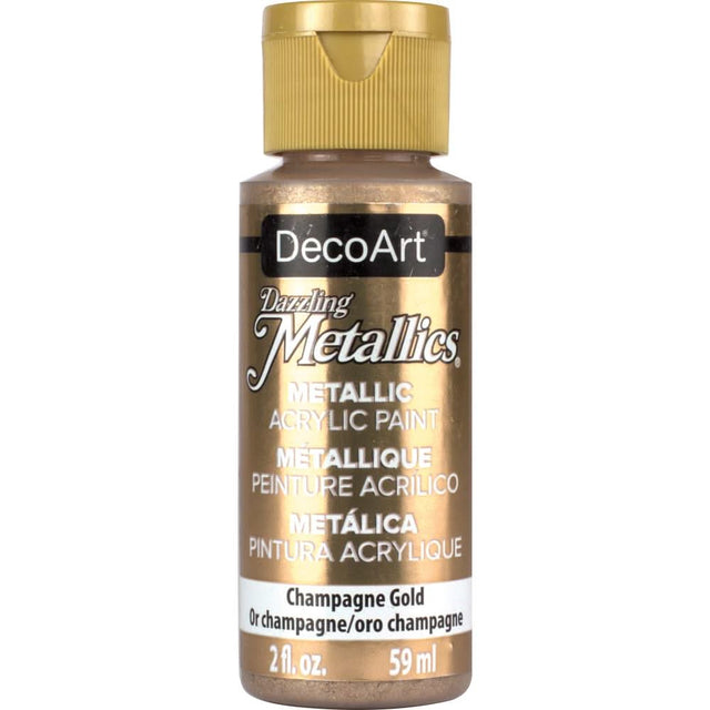 Deco Art Dazzling Metallics Acrylic Paint 2oz - Champagne Gold*