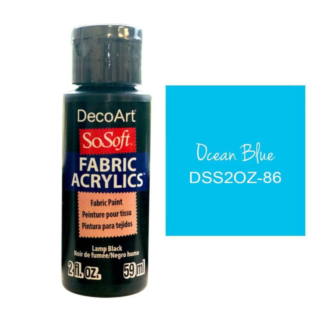Deco Art - SoSoft Fabric Acrylic Paint 2oz - Ocean Blue
