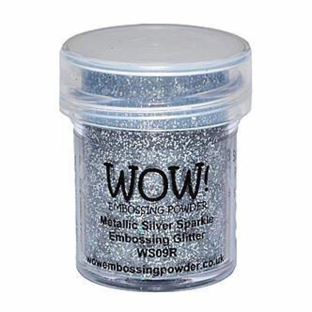 Wow! Embossing Powder 15Ml Metallic Silver Sparkle